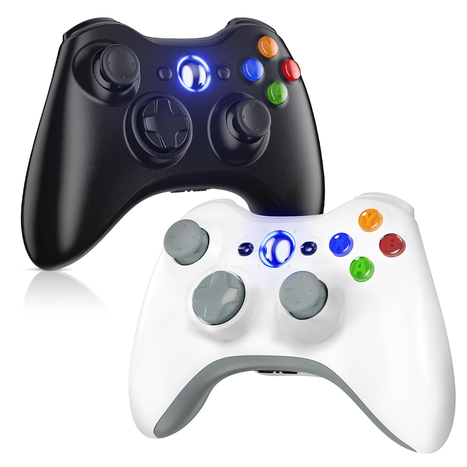Gamrombo 2 Pack Replacement Xbox 360 Wireless Controllers Gamepad