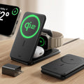 Qi2 3 in 1 Charging Station for iPhone, Watch & AirPods - Travel Ready