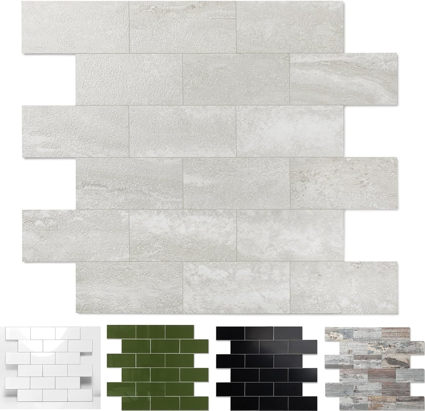 20-Pack Peel and Stick Tile Backsplash for Kitchen and Bath