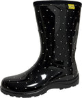 Women's Waterproof Mid Calf Rubber Rain Boots - Comfortable Fit
