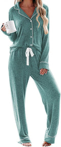 Women's Rayon Spandex Pajama Set S-XXL - Soft Long Sleeve Sleepwear