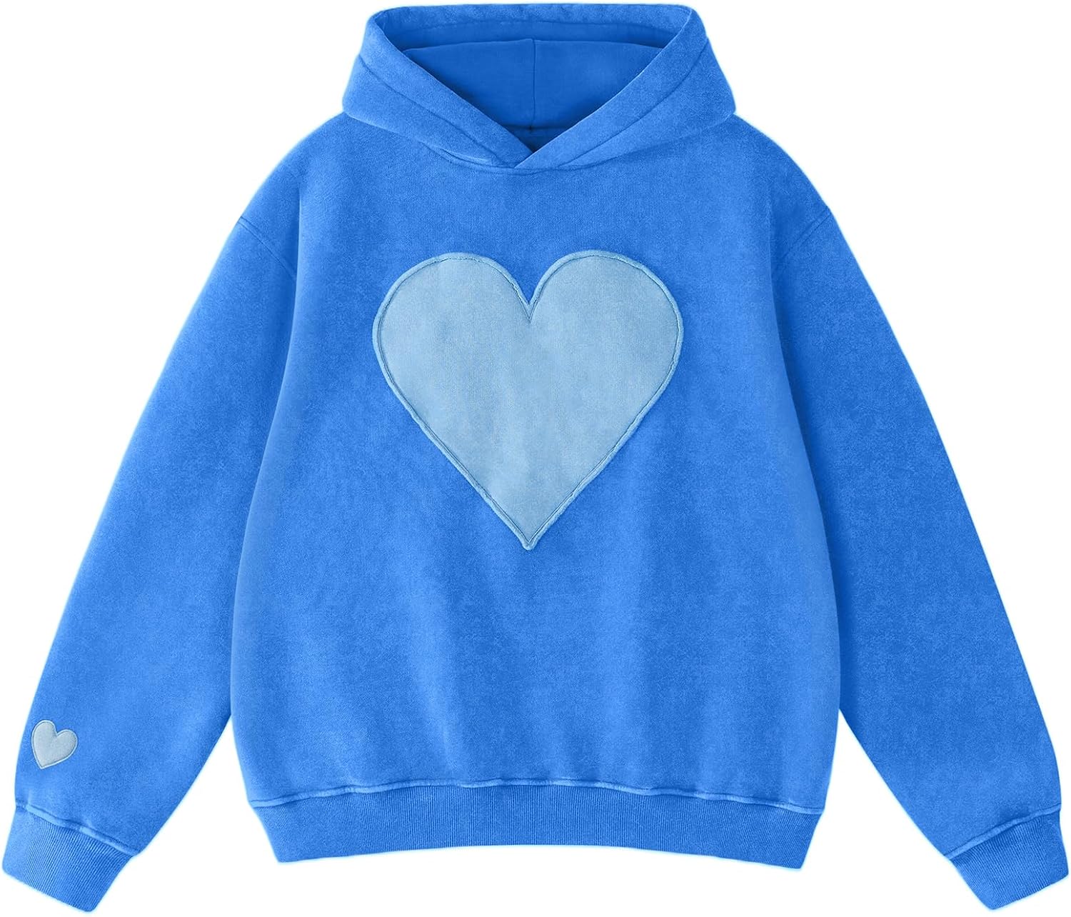 Heart Patch Couples Hoodies - Vintage Fleece 2025