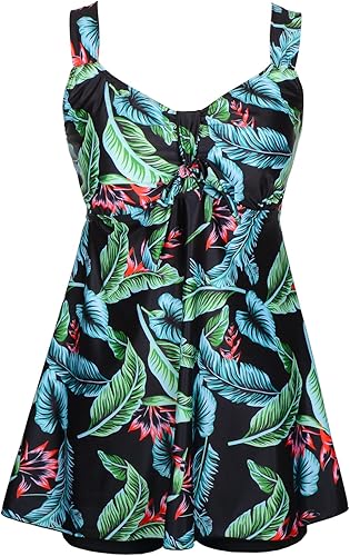 DANIFY Plus Size Swimsuit for Women with Tummy Control Design