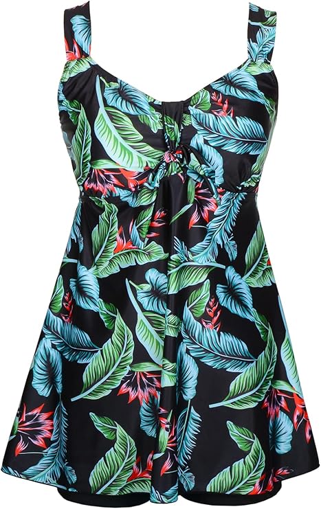 DANIFY Plus Size Swimsuit for Women with Tummy Control Design