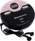 Studebaker SB3703PBB Joggable Personal CD/MP3 Player - Pink & Black