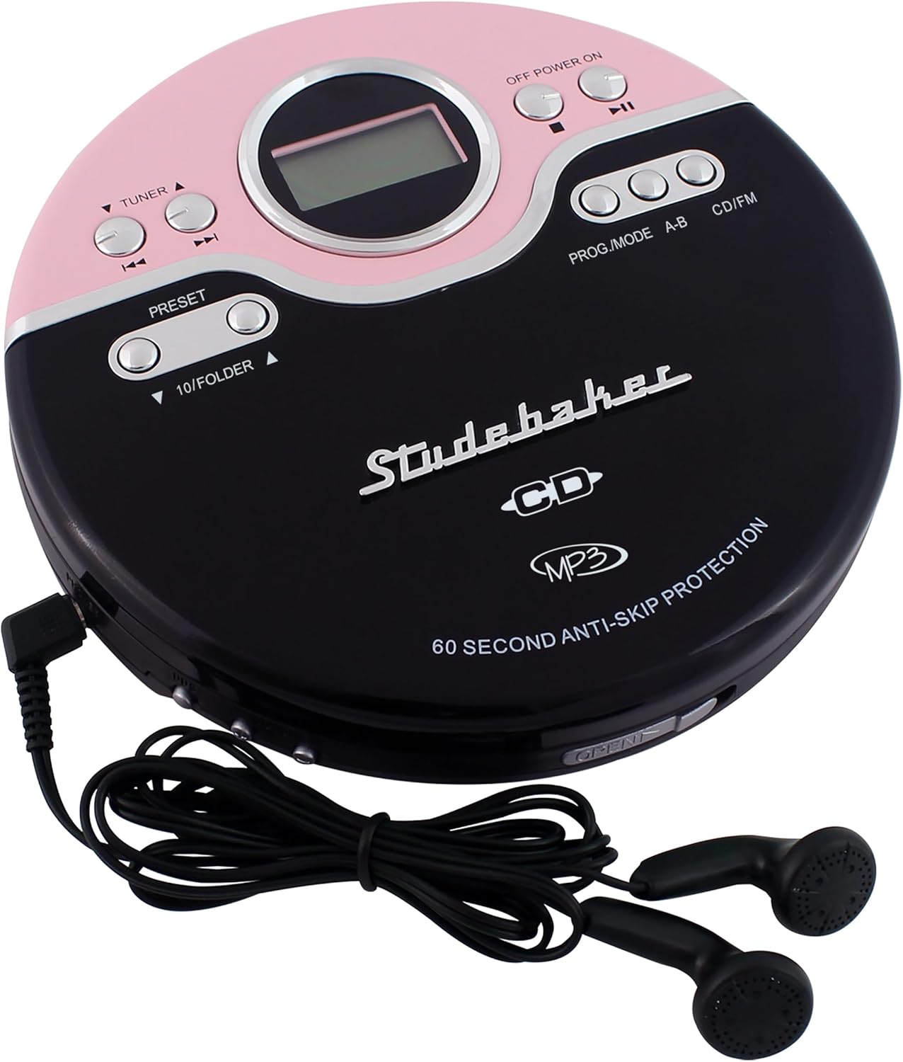 Studebaker Joggable Personal CD/MP3 Player with FM Radio
