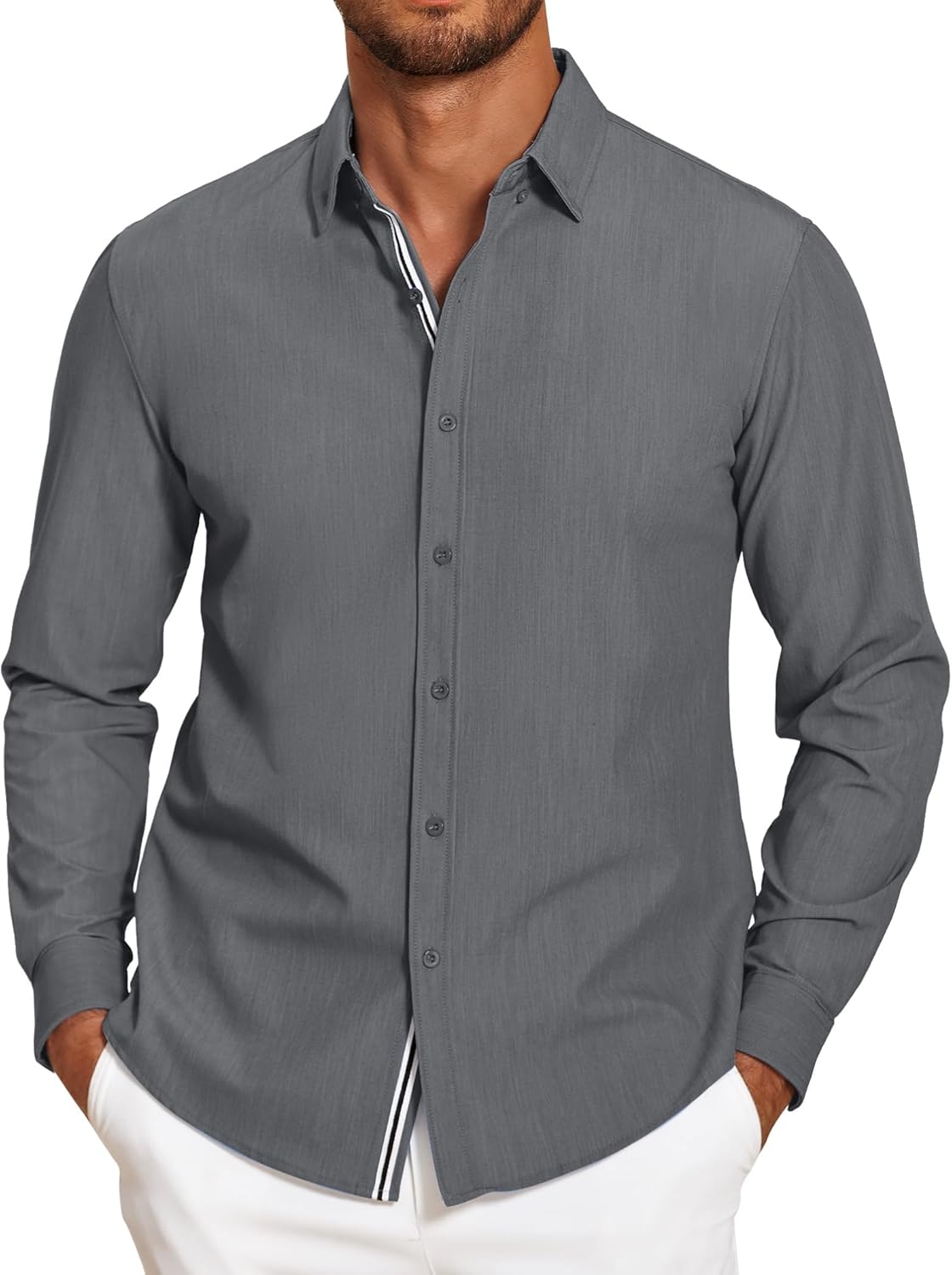 COOFANDY Mens Casual Button Down Shirt for Stylish Comfort
