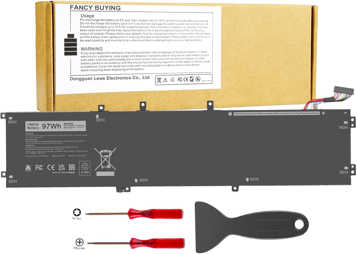 97Wh 6GTPY Laptop Battery for Dell XPS 15 and Vostro Models