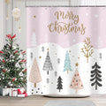 Christmas Shower Curtain 72x72 - Festive Waterproof Bathroom Set