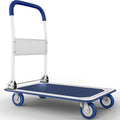 Heavy Duty Foldable Push Cart Dolly 660 lbs Capacity (Blue)