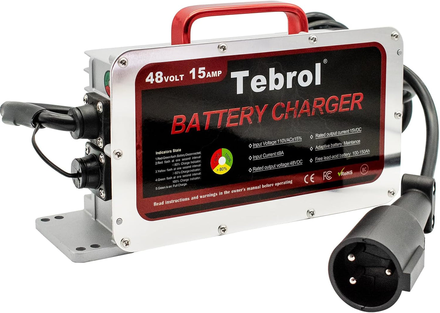 Efficient 48V 15A Golf Cart Battery Charger by BESTRENOGY