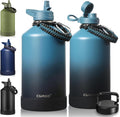 CIVAGO Gallon Insulated Water Bottle Jug with Straw - Large 128 oz