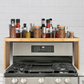 Over the Stove Spice Rack 33 in Bamboo Shelf Organizer - Saves Counter