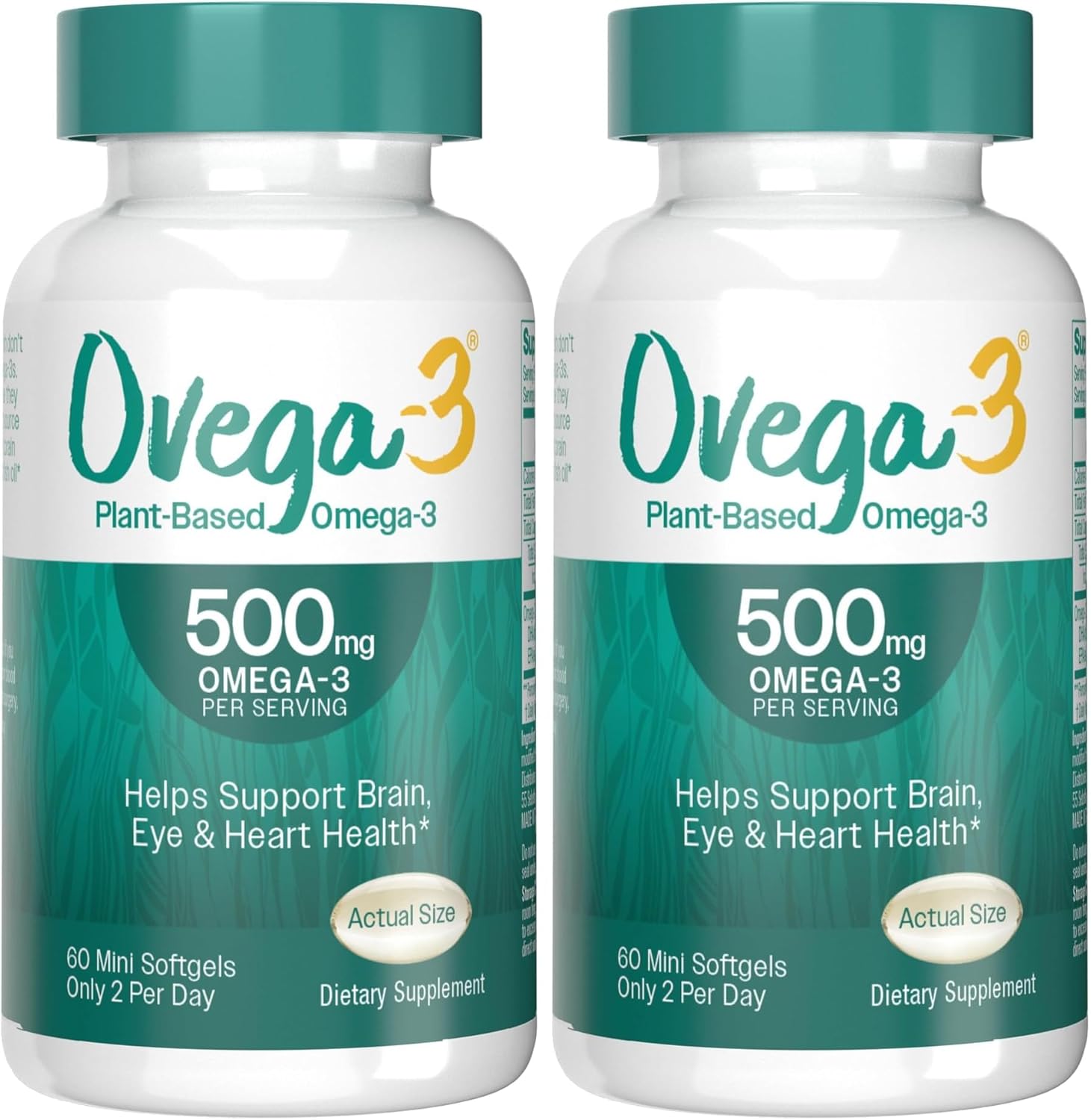 OVEGA-3 Plant-Based Omega-3 Supplement for Heart and Brain Health