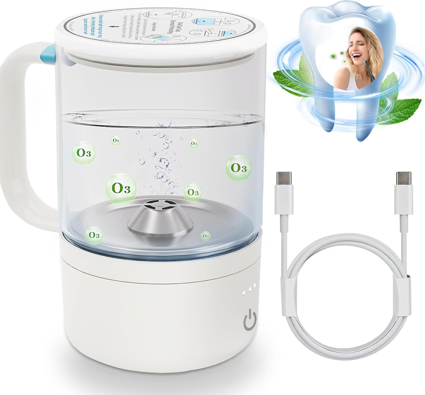 Ozone Glass Cup for Fresh Breath and Daily Oral Care