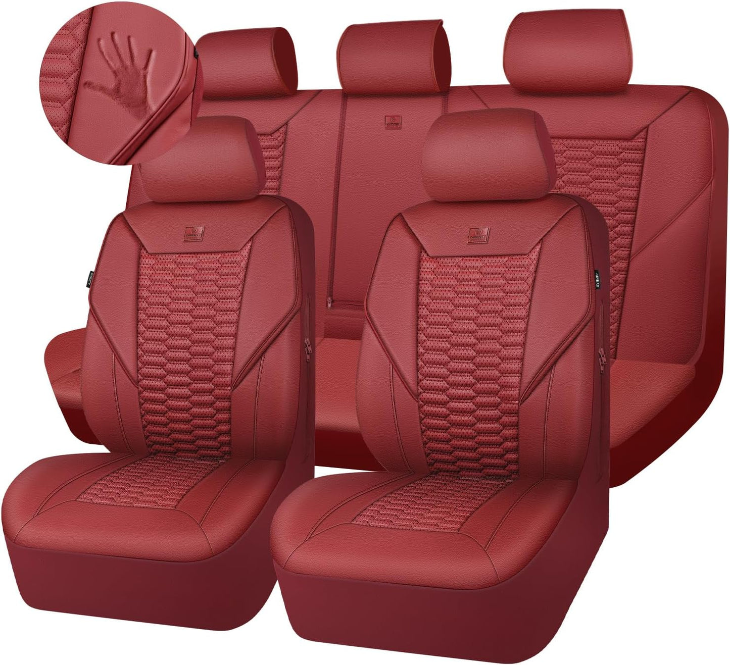 Luxury 3D Foam PU Leather Car Seat Covers Full Set for SUVs