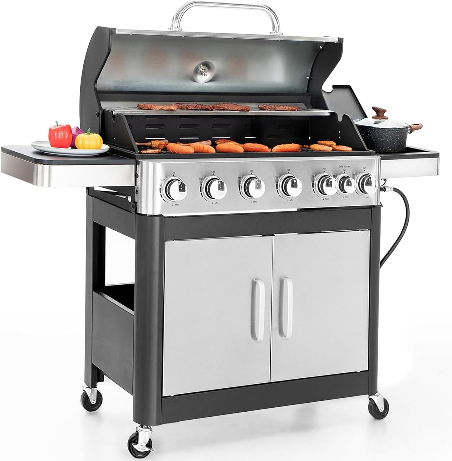 Sophia & William 6-Burner Propane Gas BBQ Grill for Outdoor Cooking