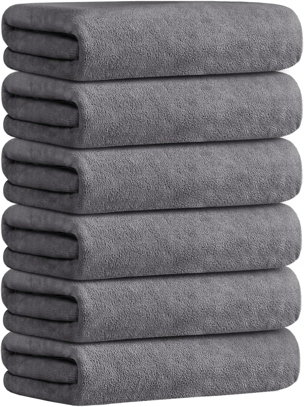 JML Bath Towels Set 6 Pack - Extra Large Microfiber Towels