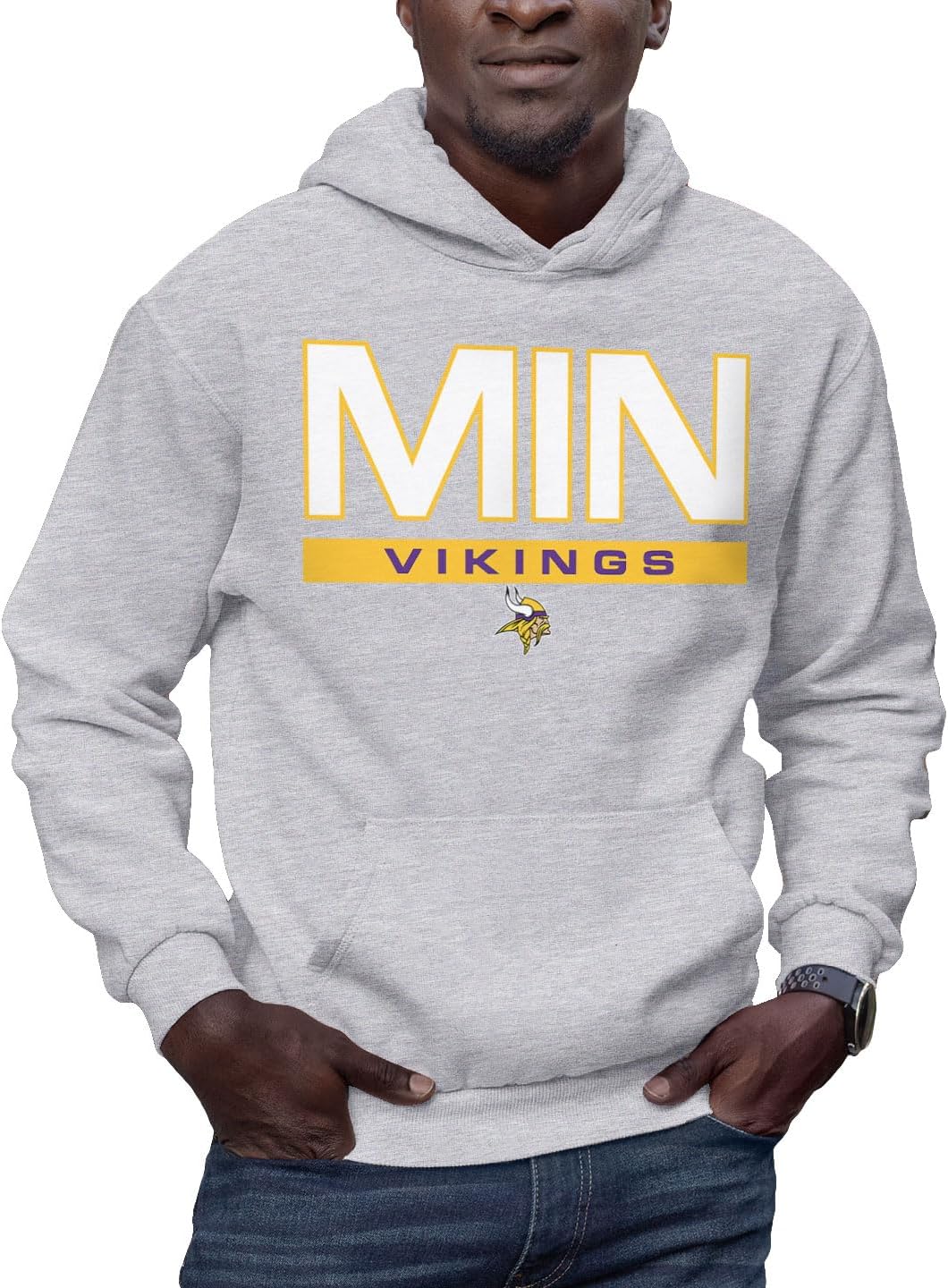 NFL City Block Pullover Hoodie for Men and Women - Vikings Gear