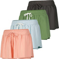 Real Essentials Flowy Dry Fit Running Shorts for Women - 4 Pack