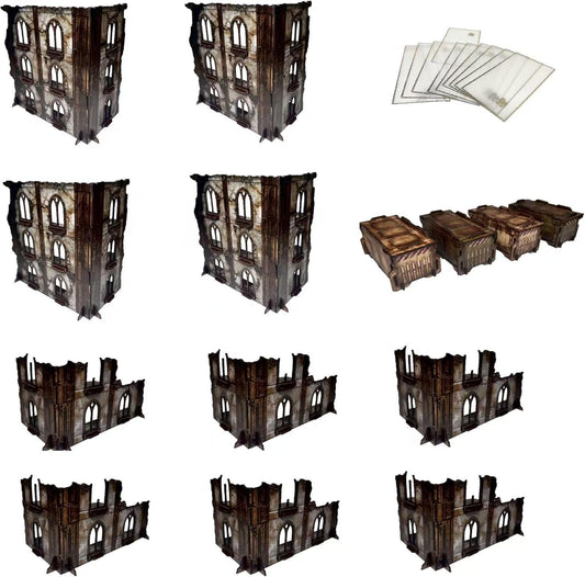 Wargame Terrain Ruin Set for WH40K and 28mm Miniatures