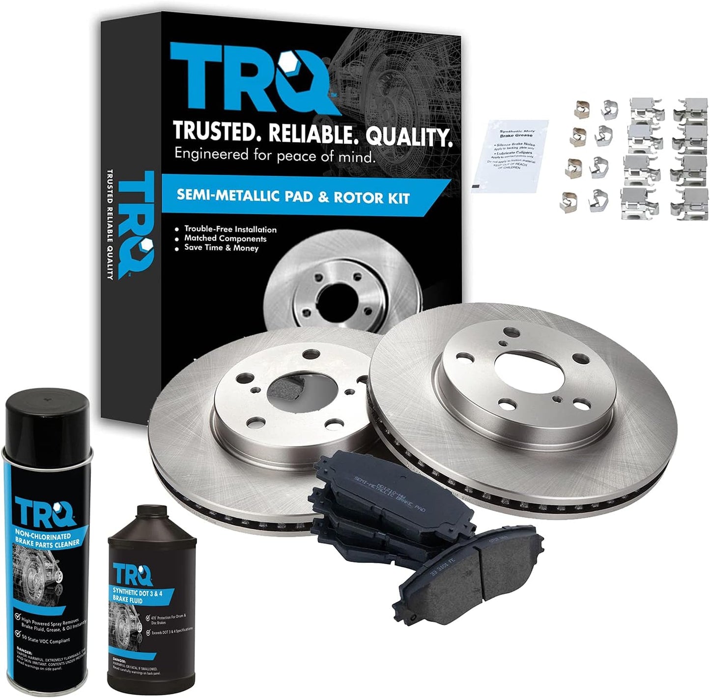 TRQ Front Brake Pad & Rotor Kit for Lexus & Toyota