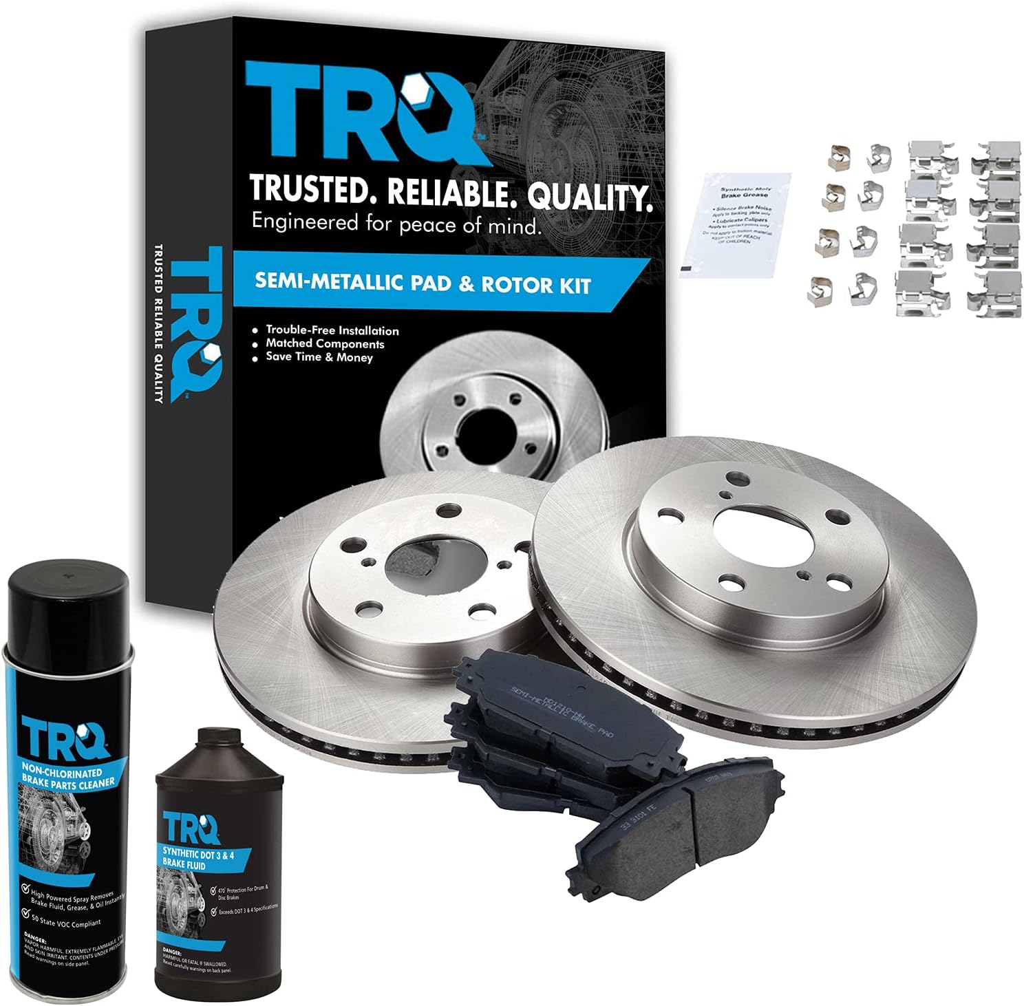TRQ Front Brake Pad & Rotor Kit for Lexus & Toyota