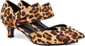 Coutgo Womens Low Kitten Heel Pointed Toe Pumps - Comfortable All-Day