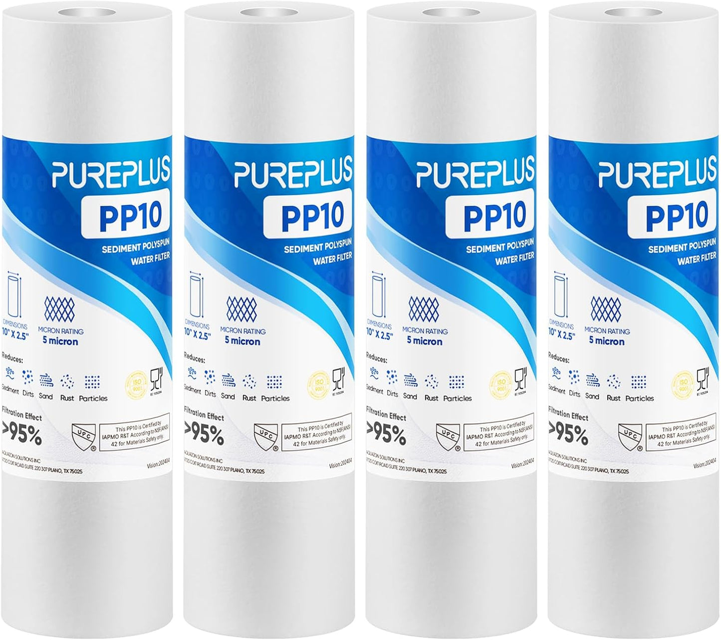 PUREPLUS 5 Micron 10 x 2.5 Whole House Water Filter Cartridge