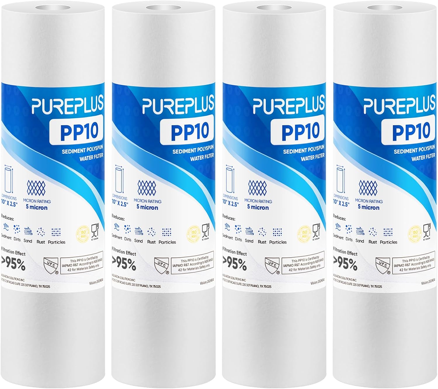 PUREPLUS 5 Micron 10 x 2.5 Whole House Water Filter Cartridge