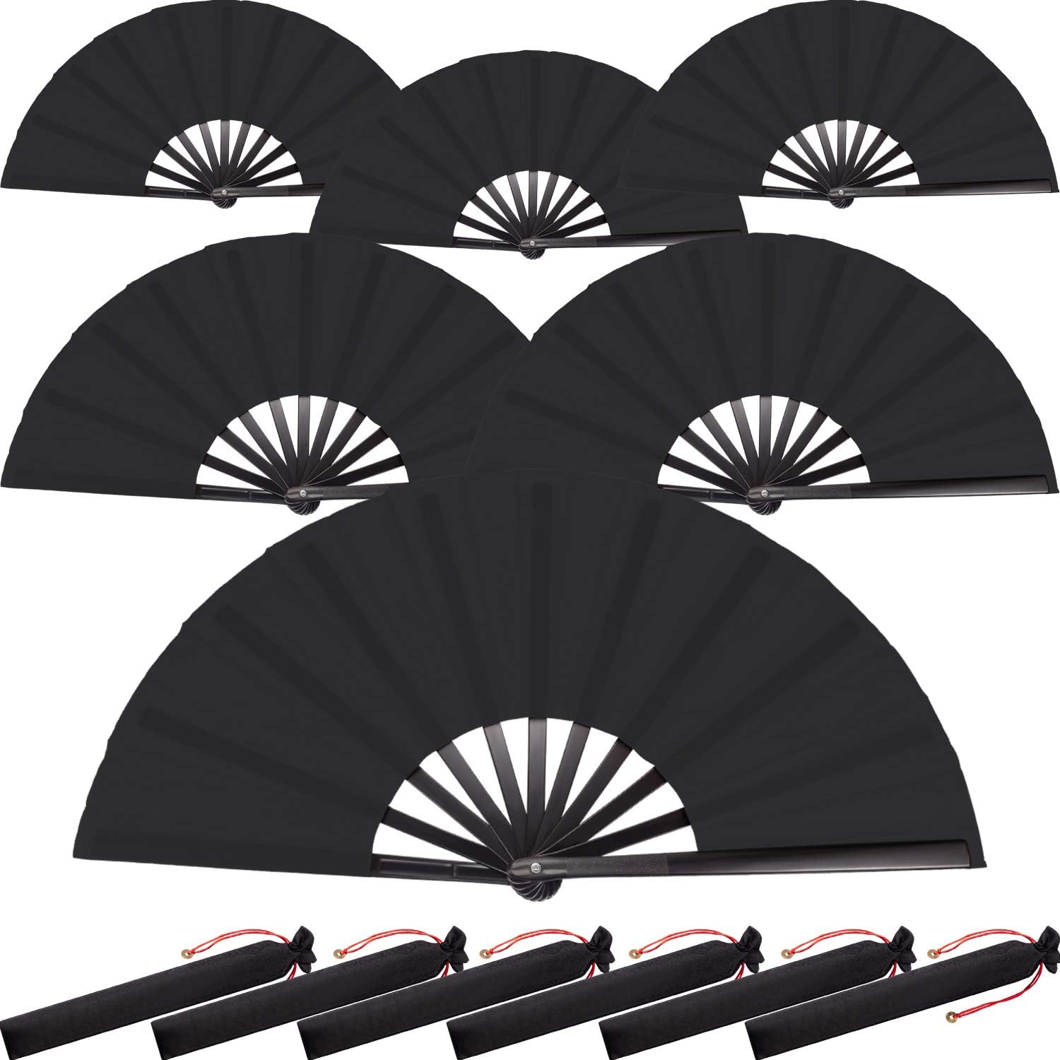 Large Clap Fans for Line Dancing and Festivals - 6 Pack Set