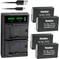 Kastar 4-Pack Battery and USB Charger Replacement for Canon LP-E17