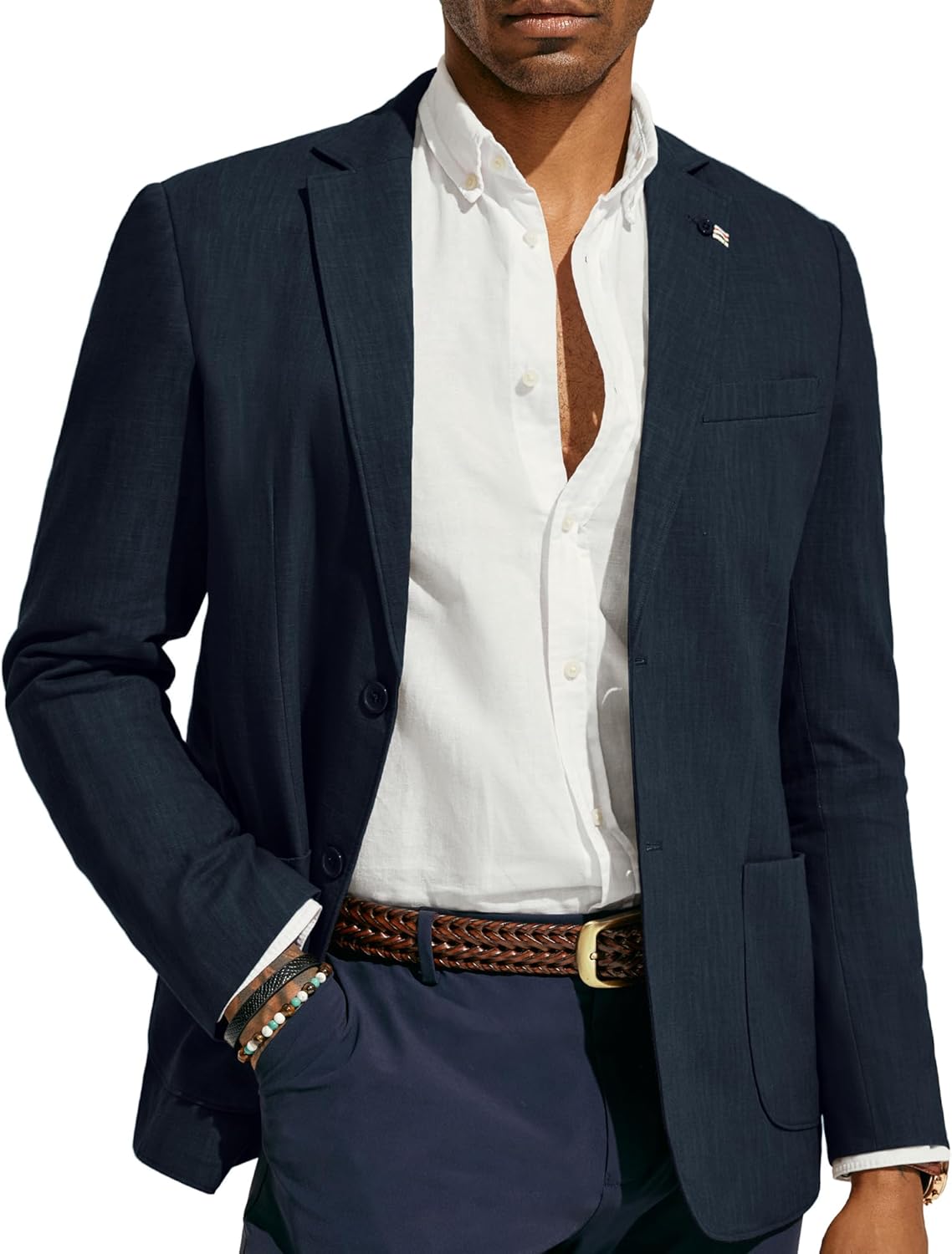Lightweight Cotton-Linen Blazer for Men by PJ PAUL JONES