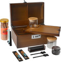 Large Bamboo Herbal Storage Box Kit in Wooden Color - SecureLock