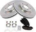 TRQ Front Brake Pad & Rotor Kit Compatible with 2009-2014 Acura TL