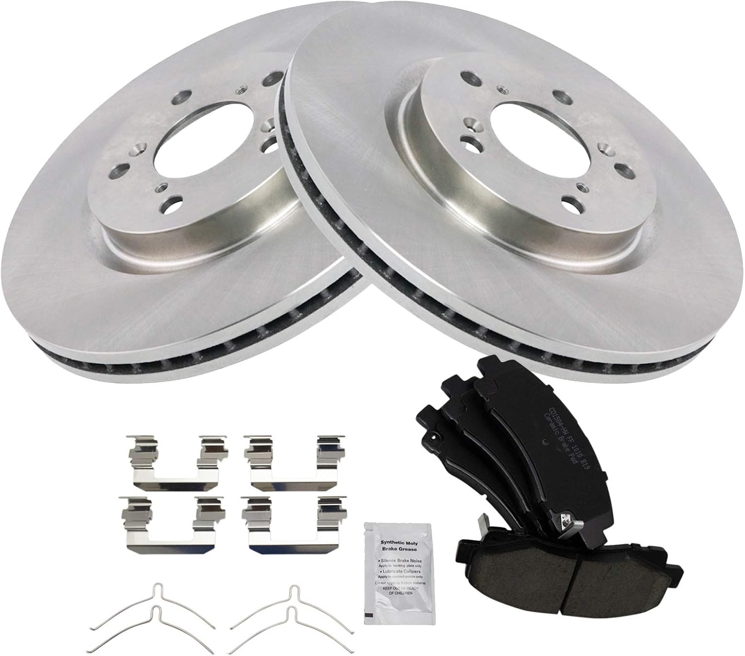 TRQ Front Brake Pad & Rotor Kit for 2009-2014 Acura TL
