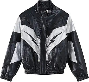 Aelfric Eden Mens Faux Leather Varsity Jacket for Streetwear