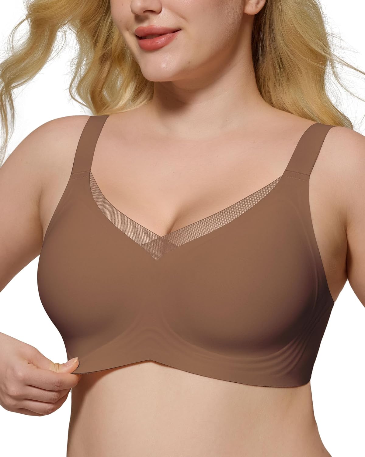 Seamless Mesh Lace Bras for Women with Full Coverage Support
