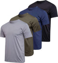 Men's Dry-Fit Short Sleeve Pocket Crew 4-Pack - Performance Tees Cool