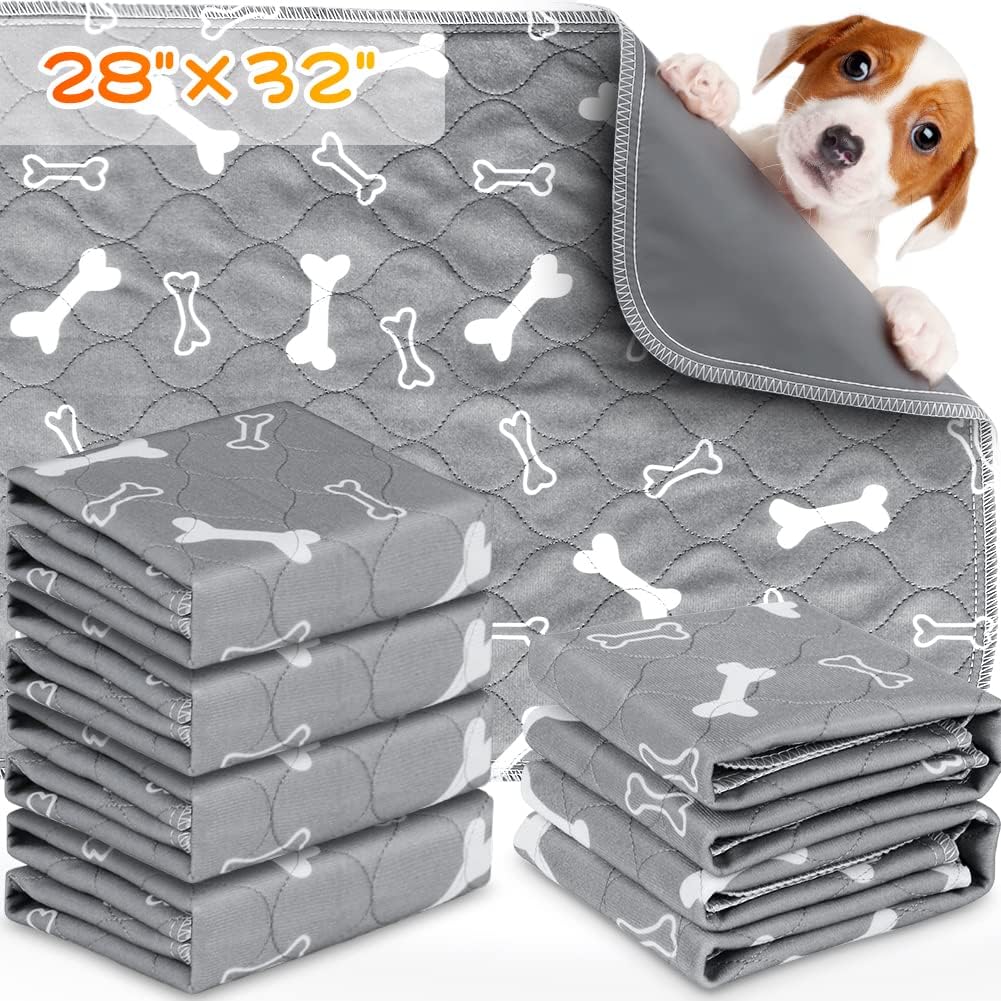 6pack Washable Pee Pads for Dogs - Reusable Non Slip Puppy Pads