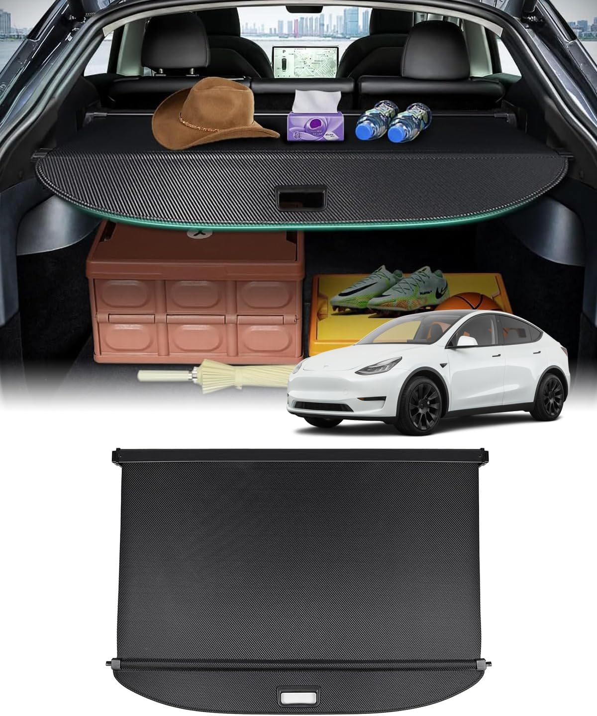 Powerty Retractable Trunk Cover for 2020 2021 Tesla Model Y
