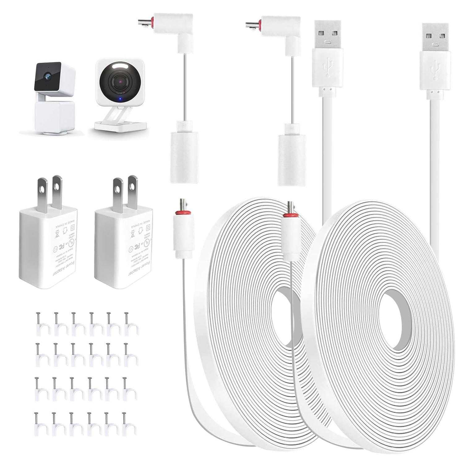 Outdoor Waterproof Wyze Cam Power Extension - 2 Pack