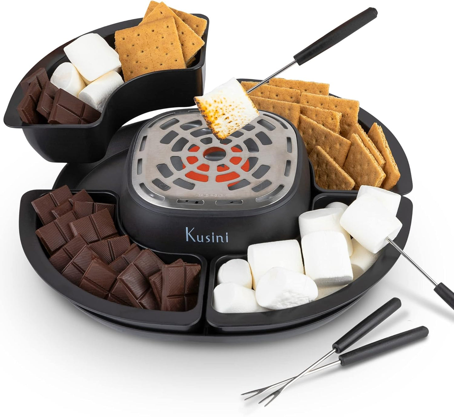 Kusini Indoor Smores Maker - Flameless Roaster for Fun Nights