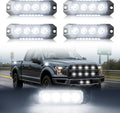 White 4-LED Ultra Slim Surface Mount Strobe Lights - 4pc Kit