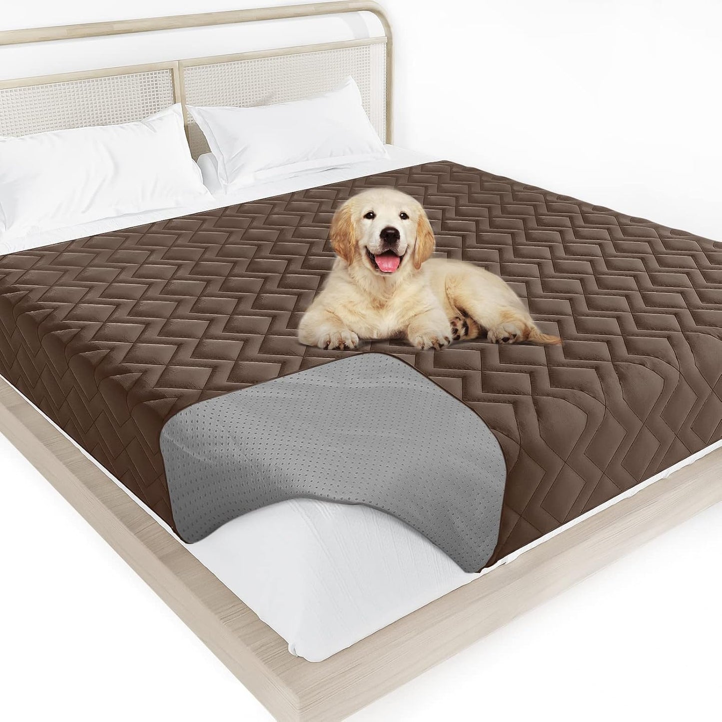 Waterproof Blanket Dog Bed Cover with Non-Skid Bottom for Pets