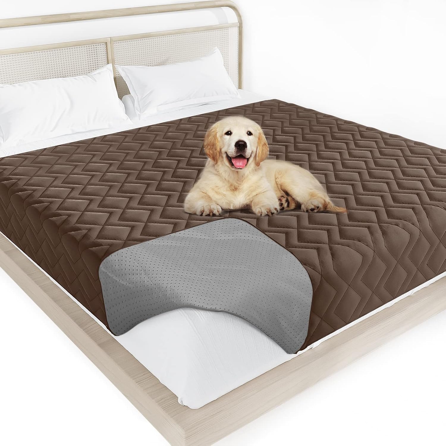 Waterproof Blanket Dog Bed Cover with Non-Skid Bottom for Pets