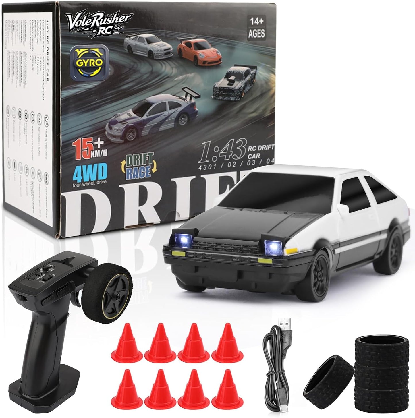 2025 New Upgrade Mini RC Drift Car with Gyroscope for Kids