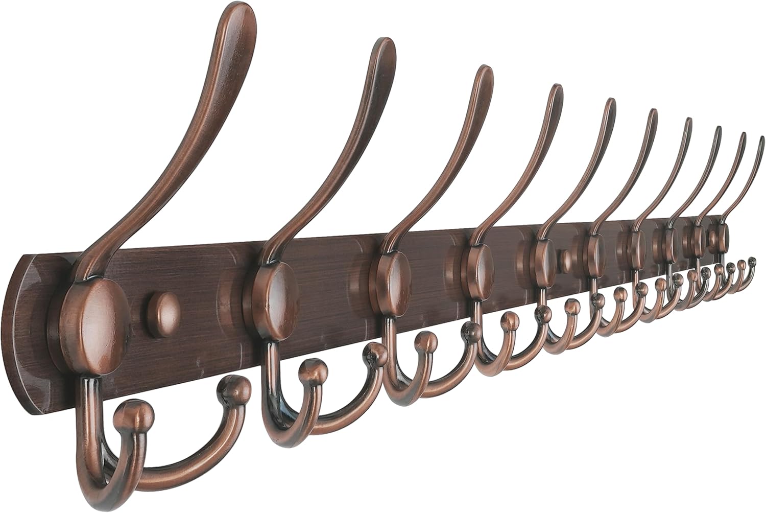 Dseap Coat Rack Wall Mount - Heavy Duty 10 Tri-Hooks for Entryway