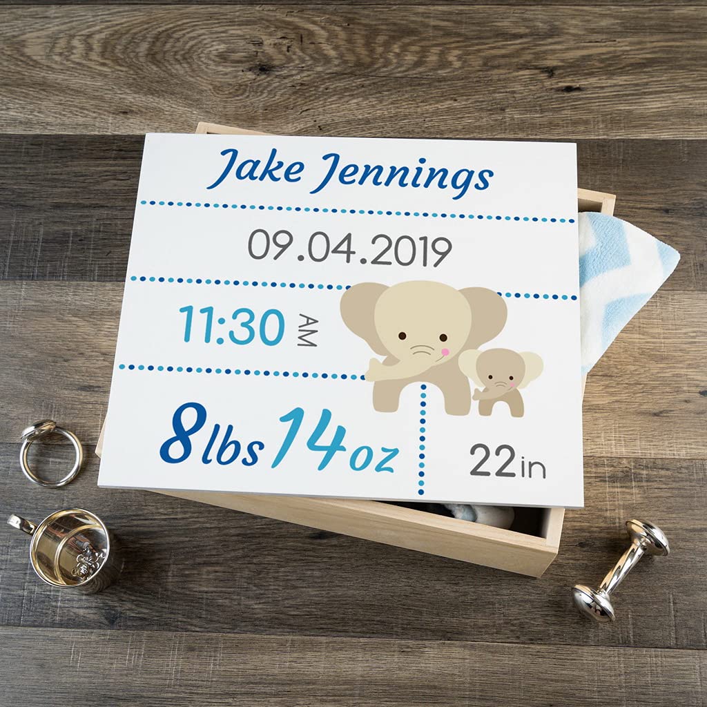 DIBSIES Personalized Baby Keepsake Box for Cherished Memories
