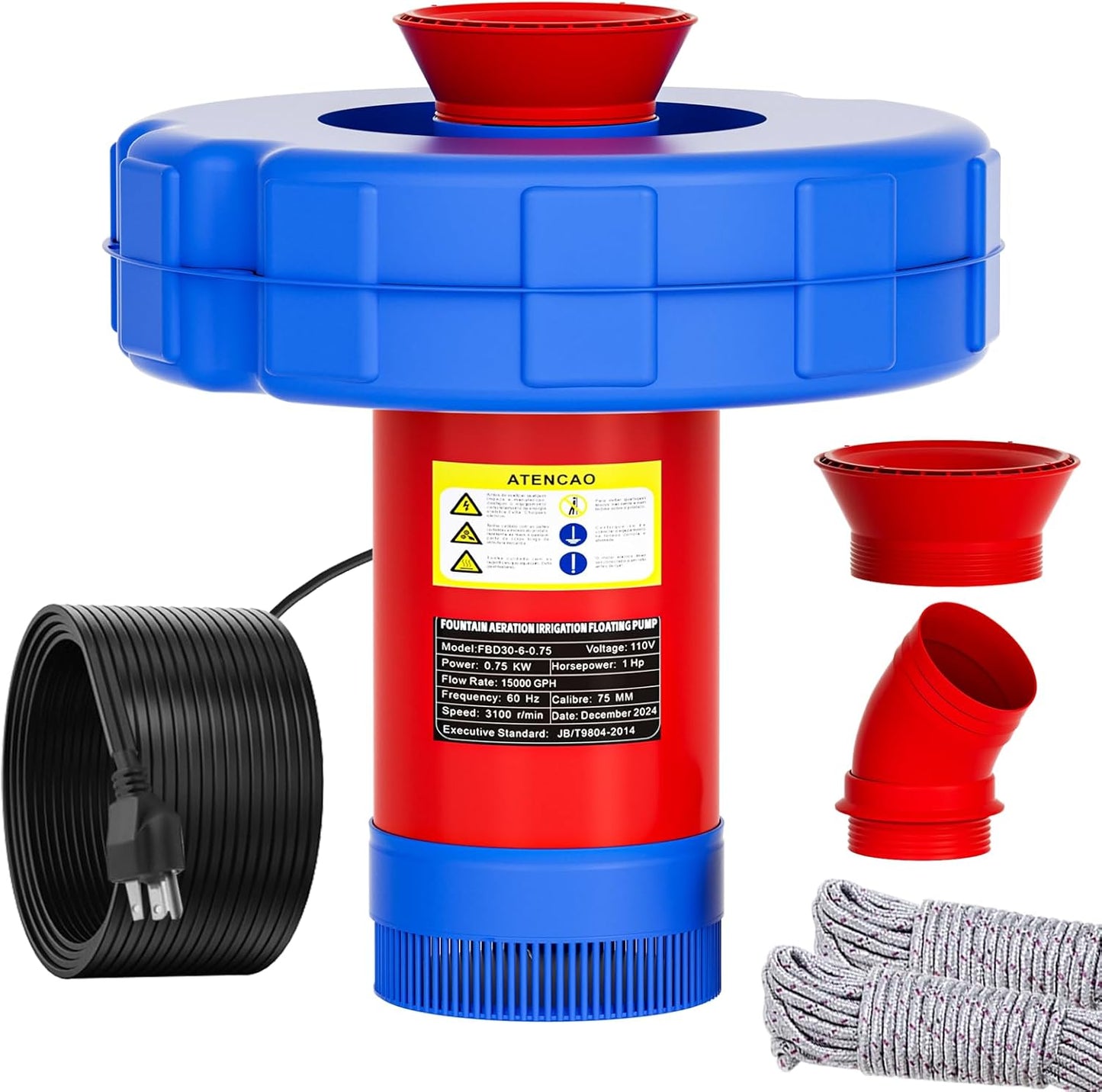 15000 GPH Pond Fountain Aerator for Beautiful Water Displays